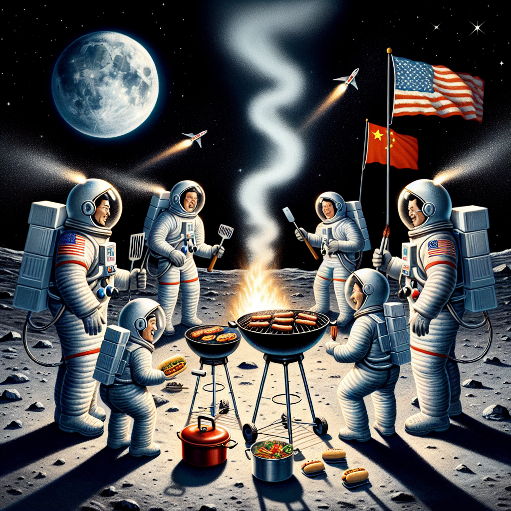 La course vers la Lune : les États-Unis et la Chine s'affrontent dans une bataille de hot-dogs lunaires!