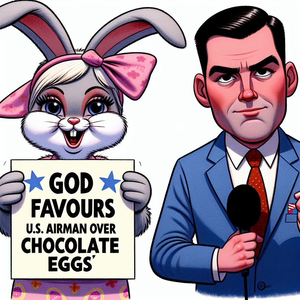Easter Bunny Claims God Favors U.S. Airman Over Chocolate Eggs, Hegseth Agrees