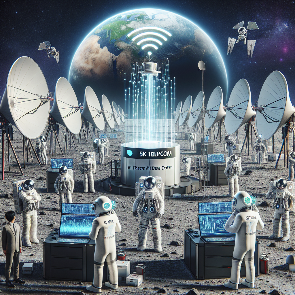 SK Telecom Launches AI Data Center on Moon with Partnering Aliens for 5G Connection!