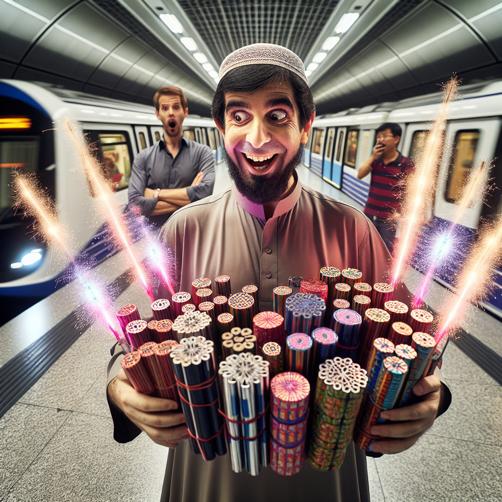 Local Man Attempts to Revolutionize Subway Commute with DIY Fireworks Display