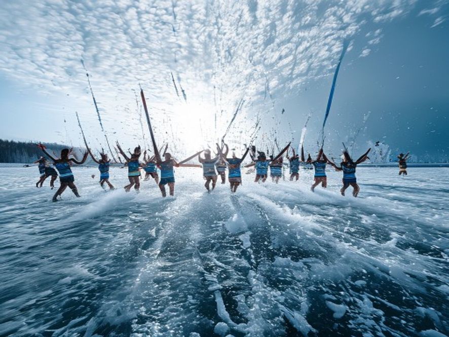 Les Hurricanes célèbrent leur victoire en prolongation avec une parade sur un lac gelé